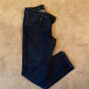 Loft dark wash curvy skinny jeans